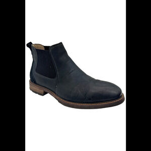 Florsheim Men's Chalet Plain Toe Gore Flat Heel Chelsea Boots Black - Medium